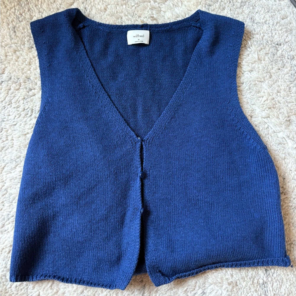 Wilfred Blue Knit Women's Top